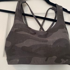 Onzie camouflage sports bra top and leggings from Bergdorf’s.  Retail $190.